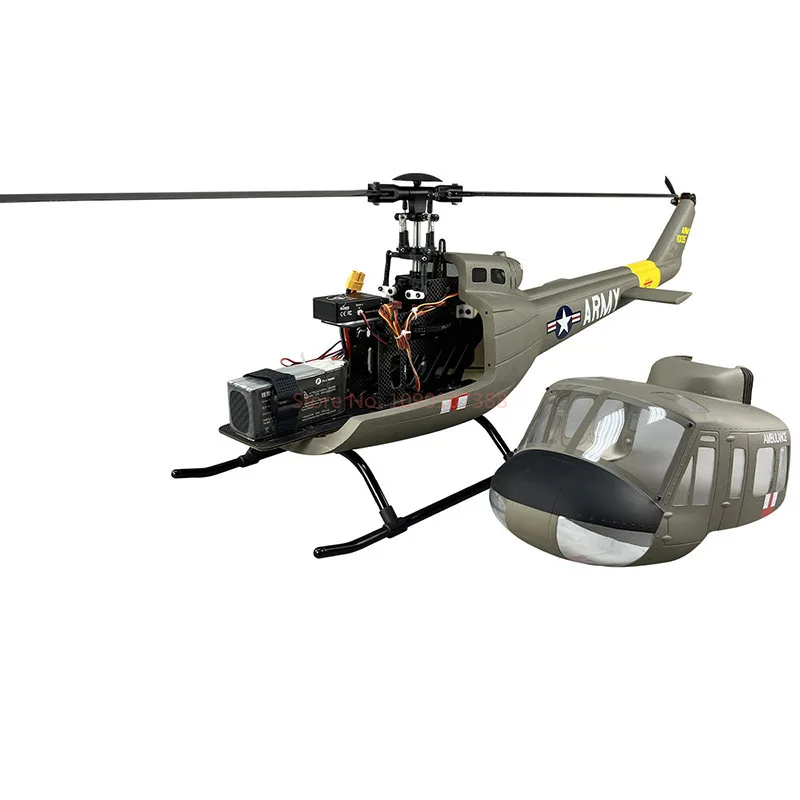 UH-1D Elicottero simulato Huey V3 V4 per aereo modello in fibra di vetro con telecomando a sei canali simulato a mosca