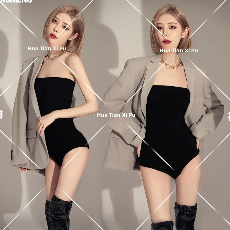 

Новый женский костюм в корейском стиле для студийной фотосъемки, высокомодная одежда для портретных и художественных фотосессий, индивидуальный дизайн для групповых съемок