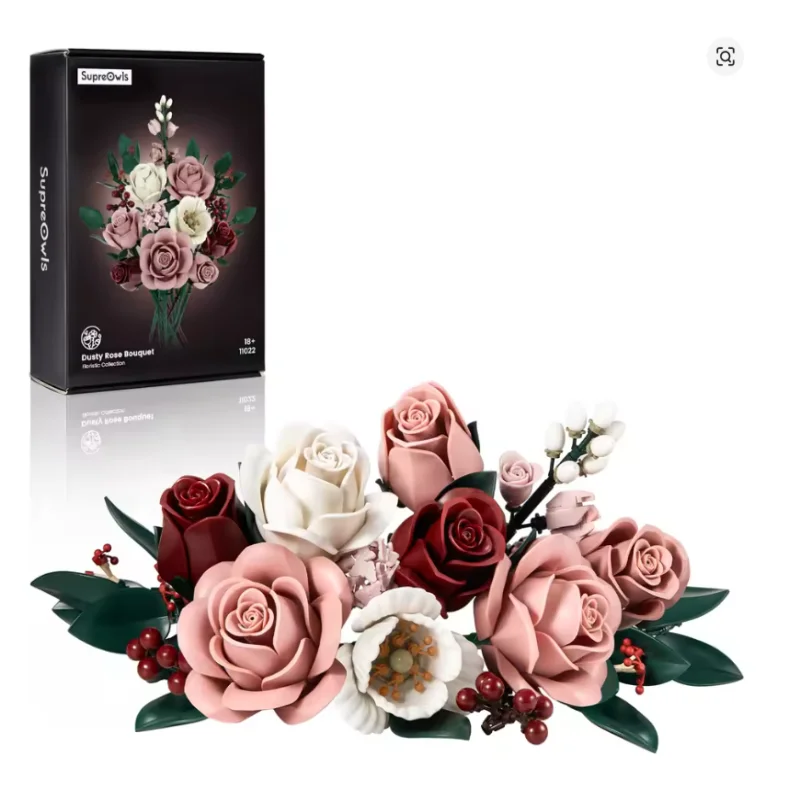 The Latest Creative Rose Bouquet Building Blocks for 2026, Birthday Gifts for Men and Women - view 6