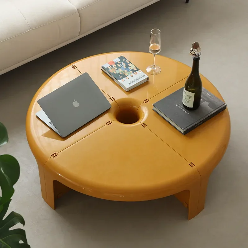 Nordic Modern Minimalist Ins Round Coffee Table Small Apartment Living Room Medieval Splicing Combination Side Table