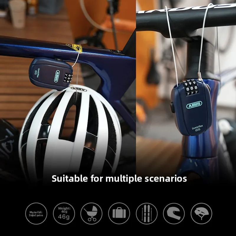 

Abus Mountain Road Bicycle Cable Lo Password Lo Helmet Skateboard Anti-Theft Lo Cycling Equipment Bike Bag Pouch