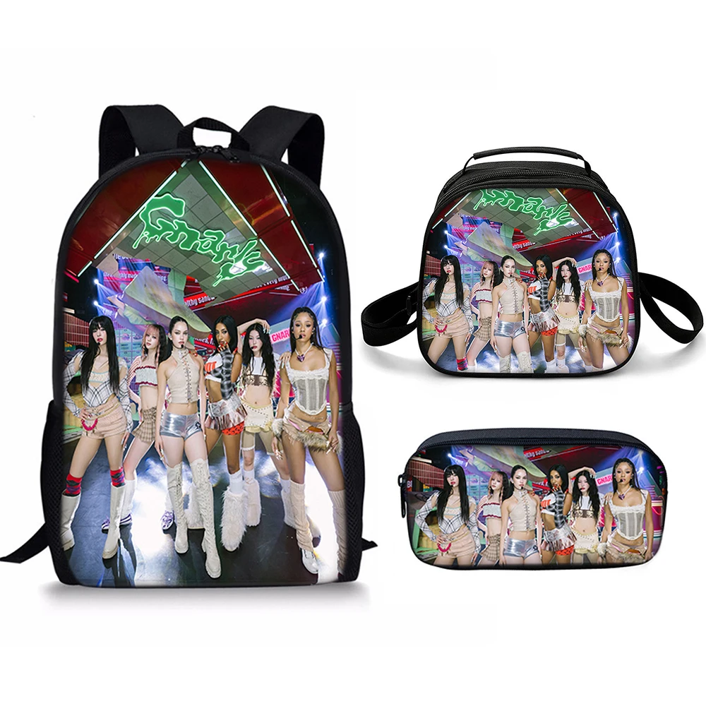 

Classic Popular Novelty Katseye 3D Print 3pcs/Set Student School Bags Laptop Daypack Backpack Crossbody Lunch bag Pencil Case