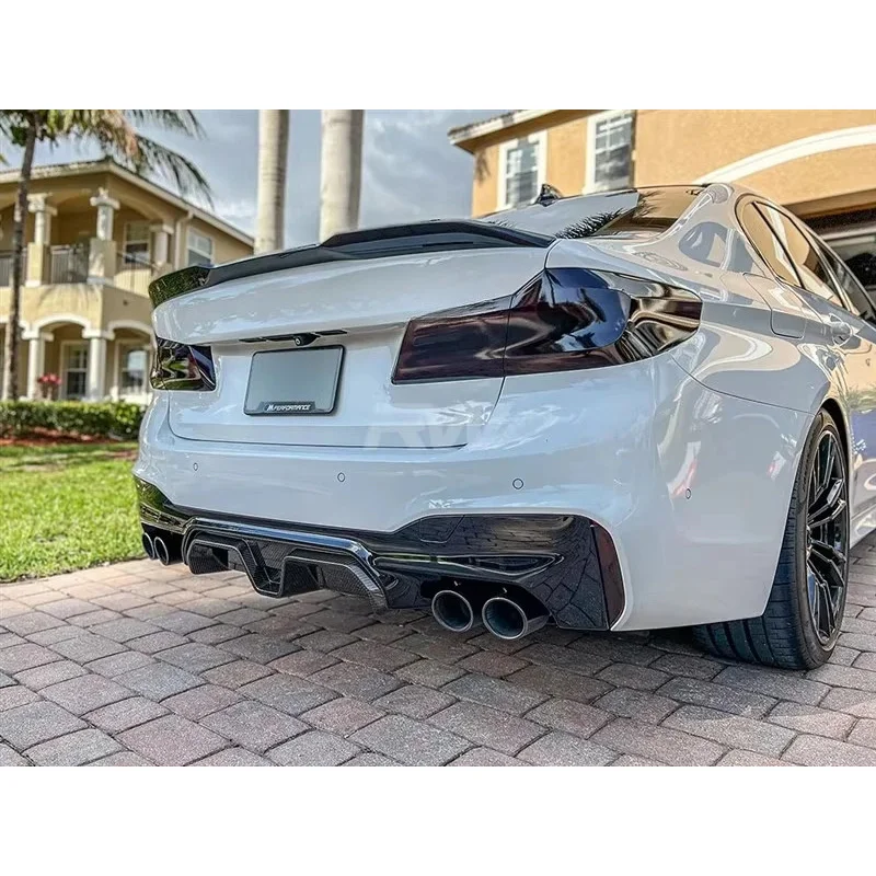 

2020+ CS Style Carbon Fiber Rear Diffuser Bumper Lip Front Rear Valance F90 M5 and M2 Models