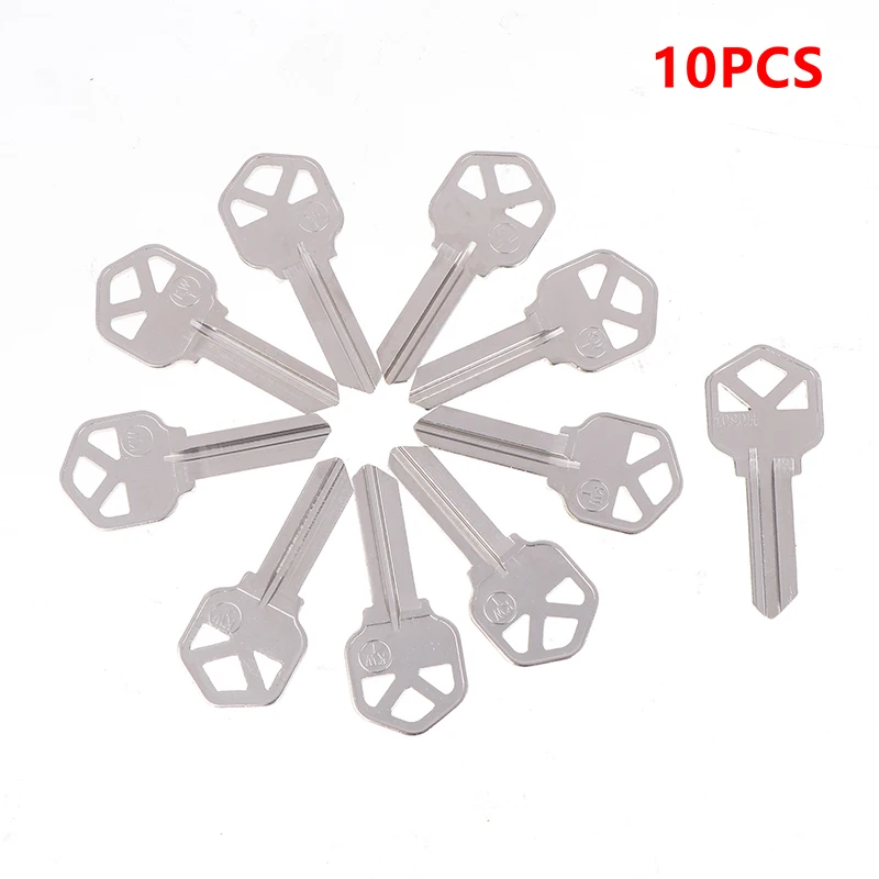 10 PCS KW1 Three Hole Hotel Door Thickening Unit Door Key Blank Key Blank Key Material Blank