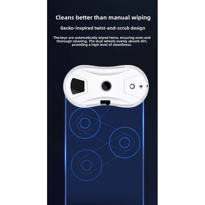 5600Pa Robot Window Cleaner Intelligent Auto Path Navigation Window Cleaning Robot Powerful Suction For Home High-Rise Windows view 3
