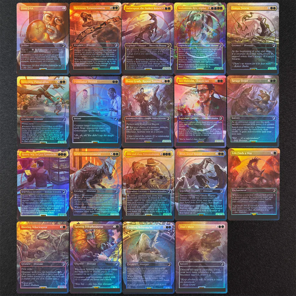Tarjetas Mágicas Proxy de REX TCG en Inglés: Indominus Rex, Alpha Ravenous Tyrannosaurus Indoraptor, el Híbrido Perfecto de la Orden Salvaje