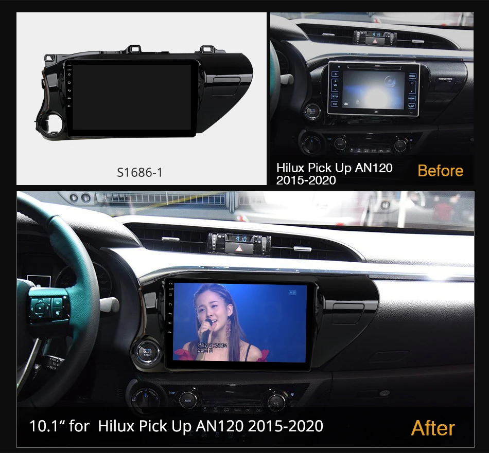 Ownice K6+ 2K for Toyota Hilux Pick Up AN120 2015 - 2020 Car Radio Multimedia Video Player Navigat Stereo GPS Android 12 No 2din