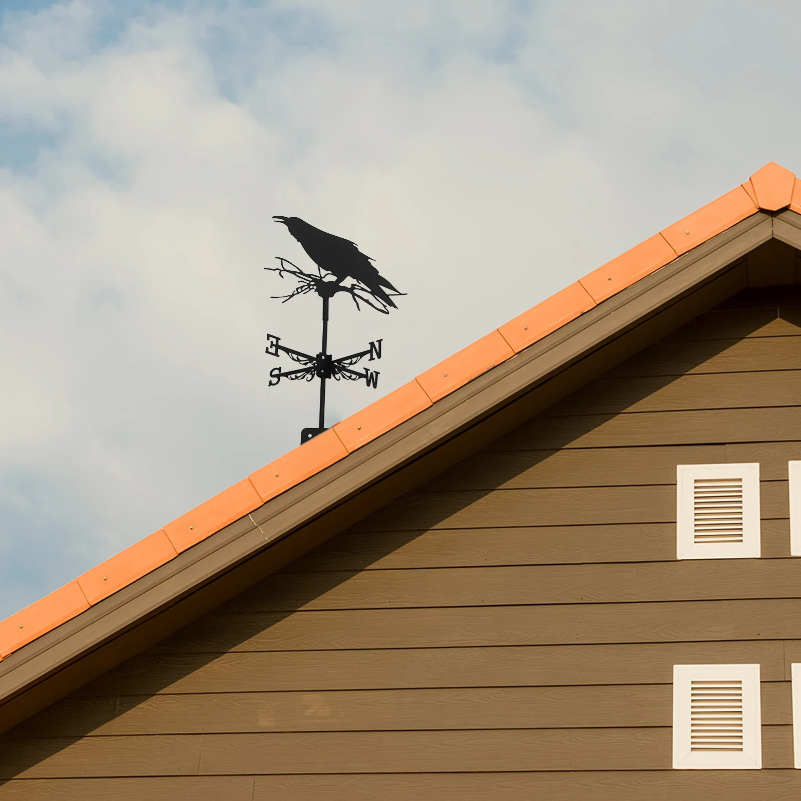 

Iron Weather Vane Lightweight Roof Mount Wind Vane Animal Design Garden Decor Practical Housewarming Gift Wind Indicator