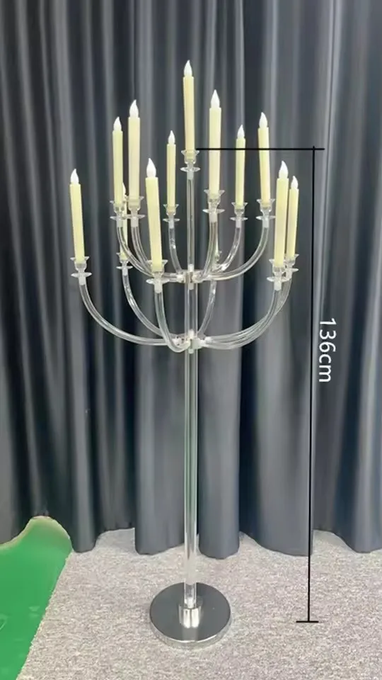 2-10 Stück Acryl-Kerzenhalter im klaren Kristallstil, luxuriöse Hochzeitsdekoration, Outdoor-Ornament, Kerzenständer für besondere Anlässe – Detail 8