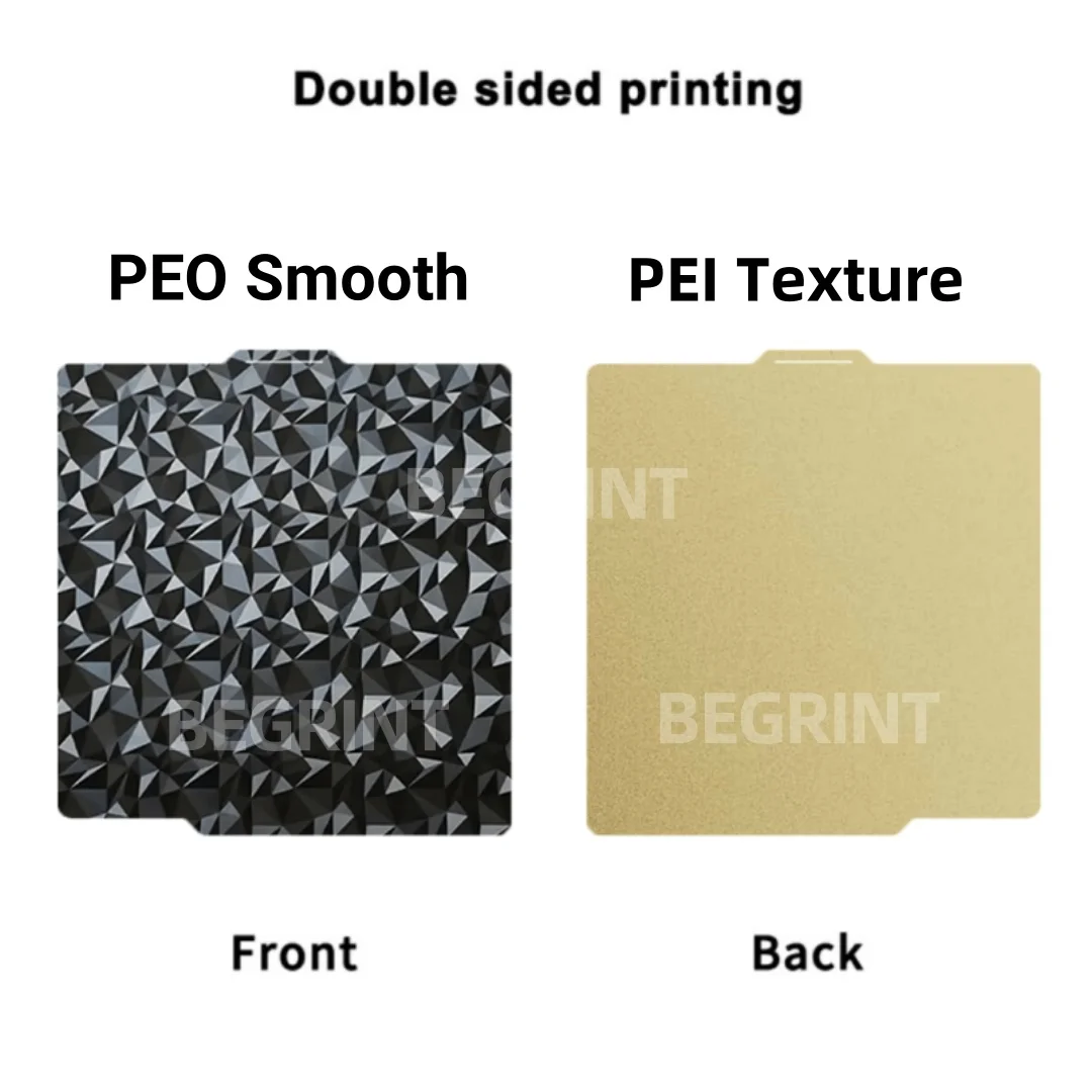 For Bambulab A1 Build Plate P1S X1C Pei Textured 257x257 H1H PEY Peo Sheet Spring Steel For Bambu Lab X1 Carbon Bambulab P1P Bed image 3
