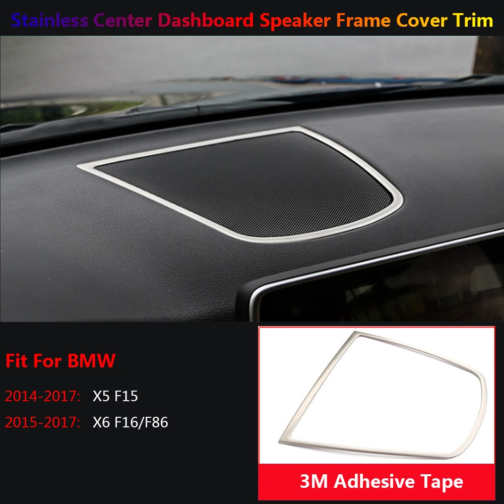 Stainless Car Interior Dashboard Air Vent Outlet Window Lifter Switch Speaker Gear Shift Pannel Cover Trim For BMW X5 X6 F15 F16