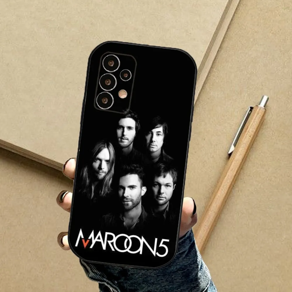 Singer M-Maroon 5 Phone Case For Samsung S24,23,23,22,30,21,10,9,Note20 Ultra,Lite,Ultra,5G,Plus,FE,Black Soft Case