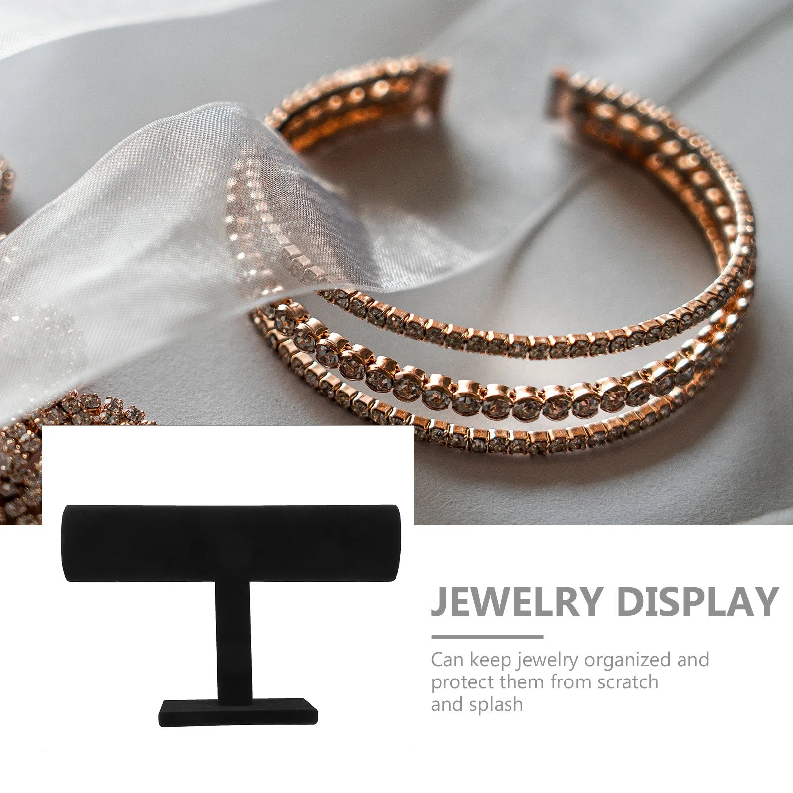 

Повязка на голову, подставка для ювелирных изделий, черный держатель для браслета, стойка для браслета, прочная, легко собрать, разборка, для декора домашней организации