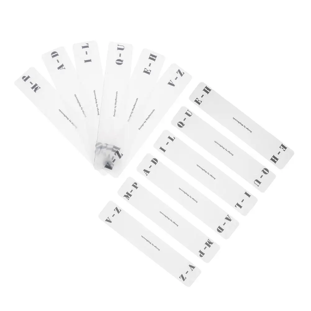 

12 Pcs Acrylic Record Dividers A-Z Classification Tags Horizontal Vertical Organizer Vinyl File Folder Labels