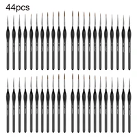 Yutiars Juego de pinceles para detalles, 44 pinceles en miniatura para detalles finos y pintura artística: acrílico, óleo, acuarelas y pintura