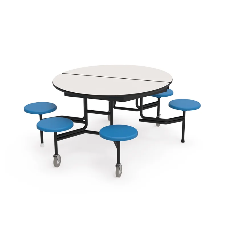 School Canteen Furniture Coffee Furniture 8 Seat Round Cafeteria Table School Dining Table High School Mobile Canteen Table