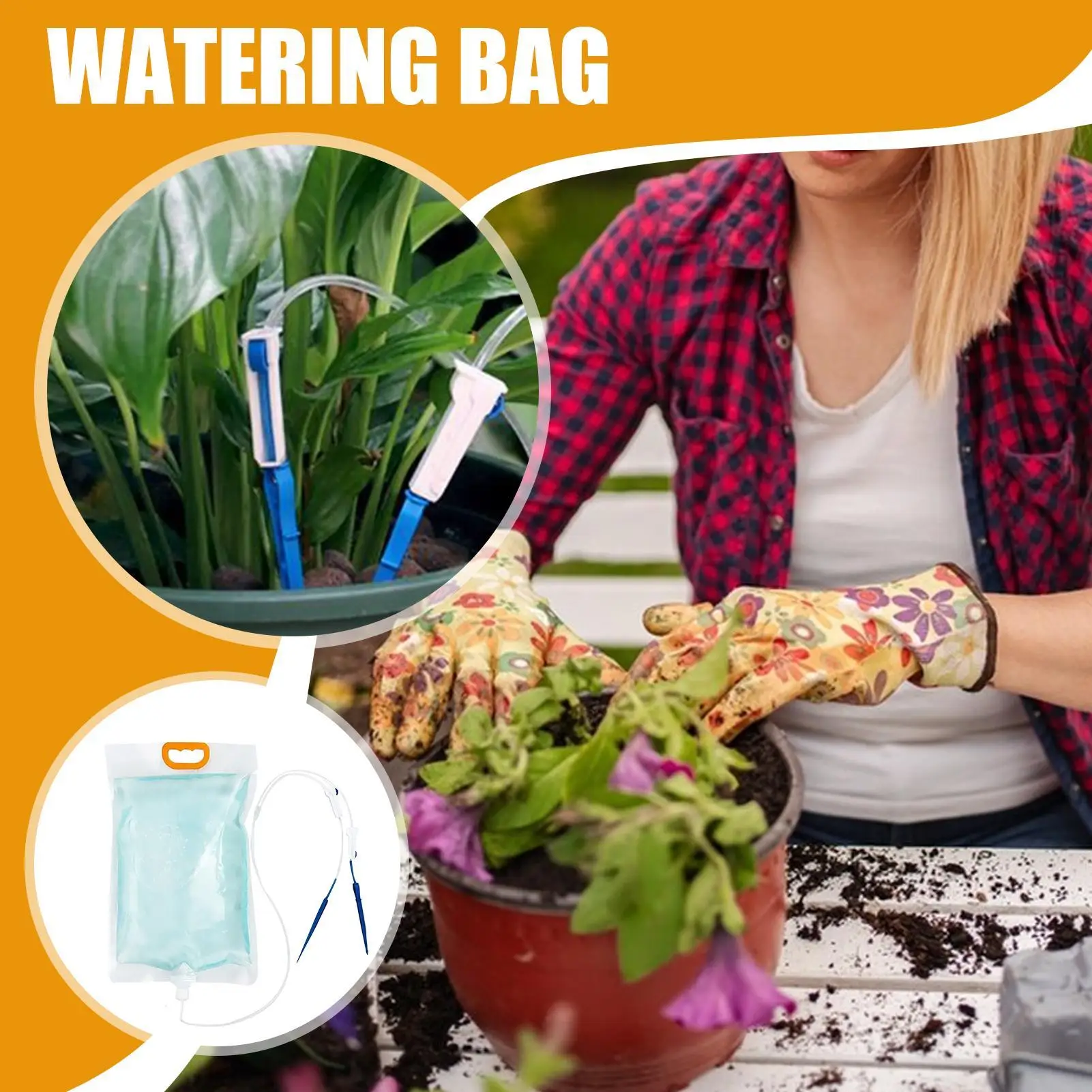 

Water Bags For Plants Automatic Watering Dispenser 3.5L Automatic Drip Irrigation System Device Waterer For Garden Balcony