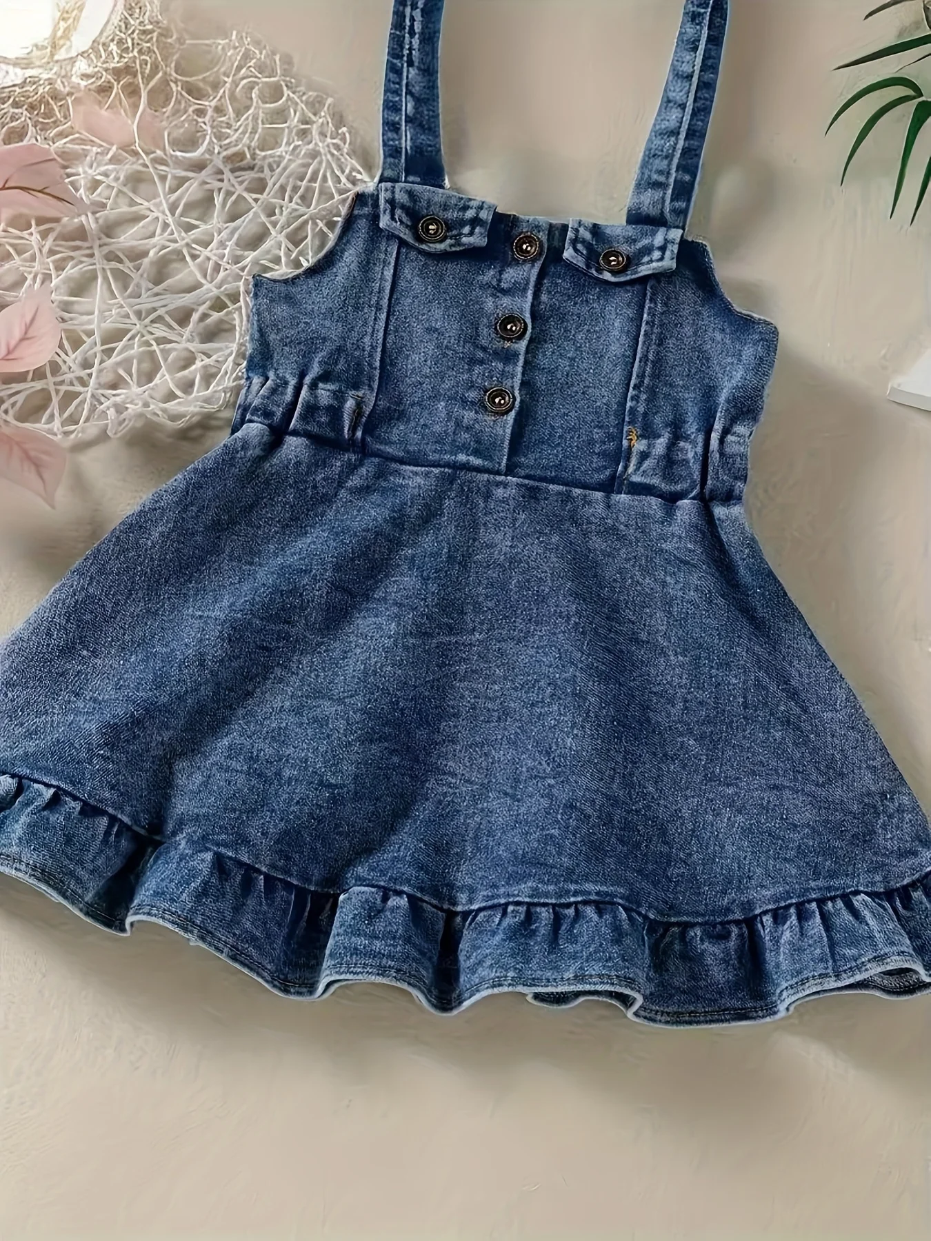 Baby Girl's Denim Romper Dress Infant Backless Overalls Clothing Kids Fashion Outfit Baby Girl's Clothing image 4