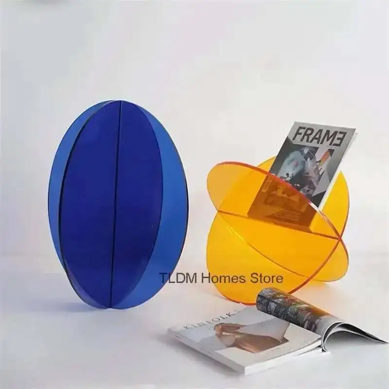 Sofa Planetary Stand Simple Creative Nordic Side Table Plexiglass Color Transparent Acrylic Home Bookshelf Storage Display Rack