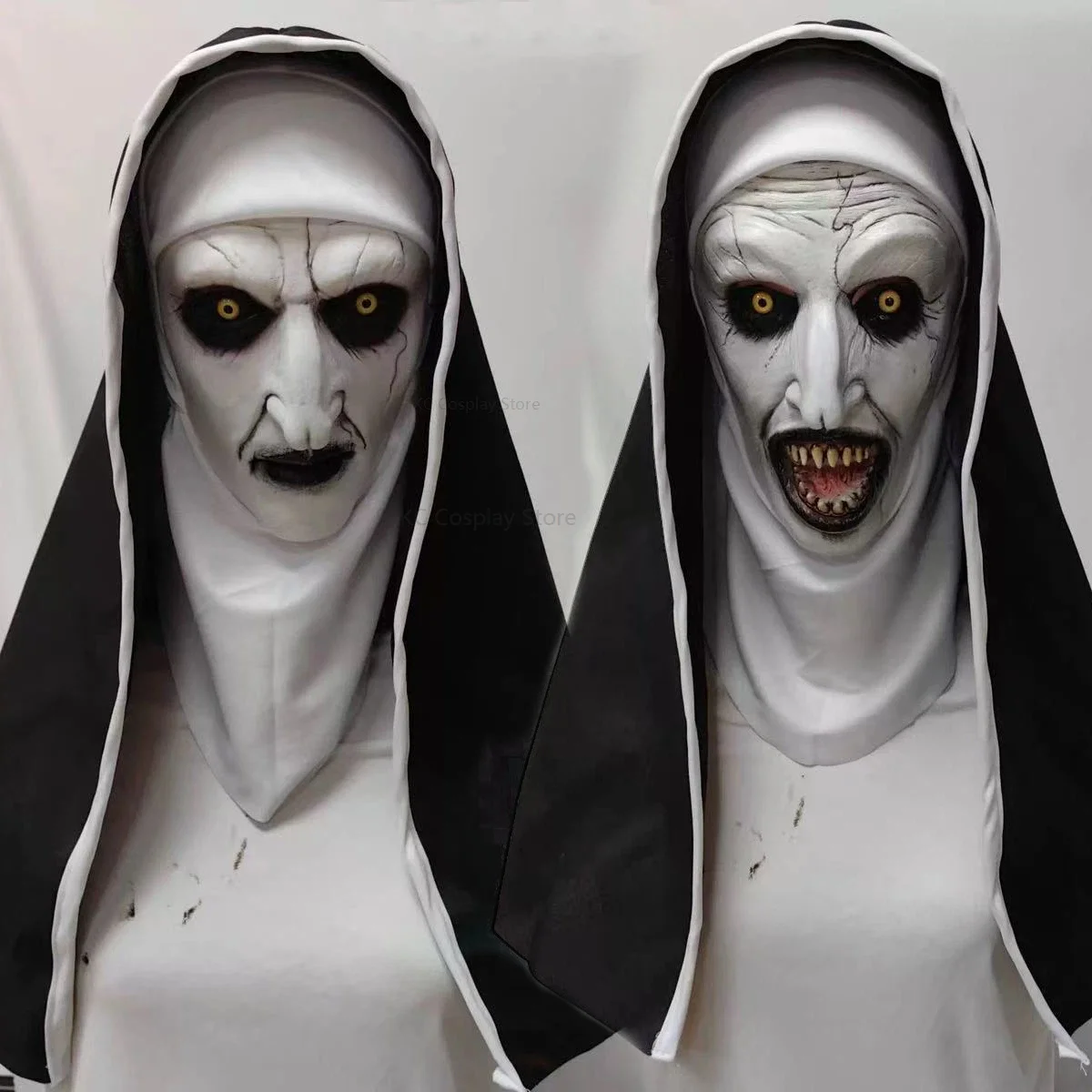 

Мужская маска монахини унисекс, костюм, маска ужасов, косплей для взрослых женщин, страшный костюм на Хэллоуин, реквизит