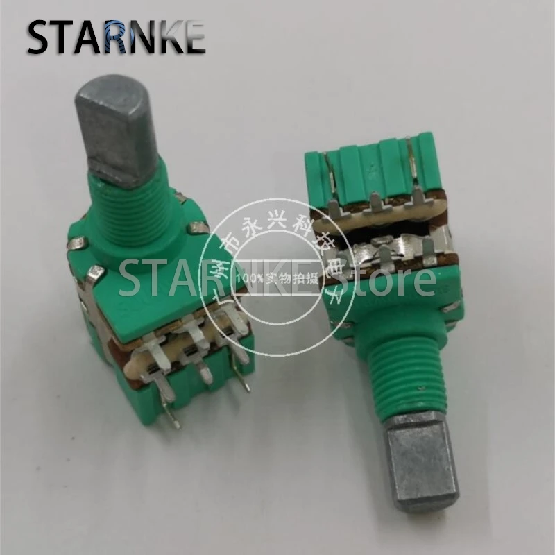 2 шт. RK125G тип двойной вертикальный A10K A103 с переключателем усилителя громкости аудио потенциометр 10 кОм 8-контактный полувал длина 15 мм