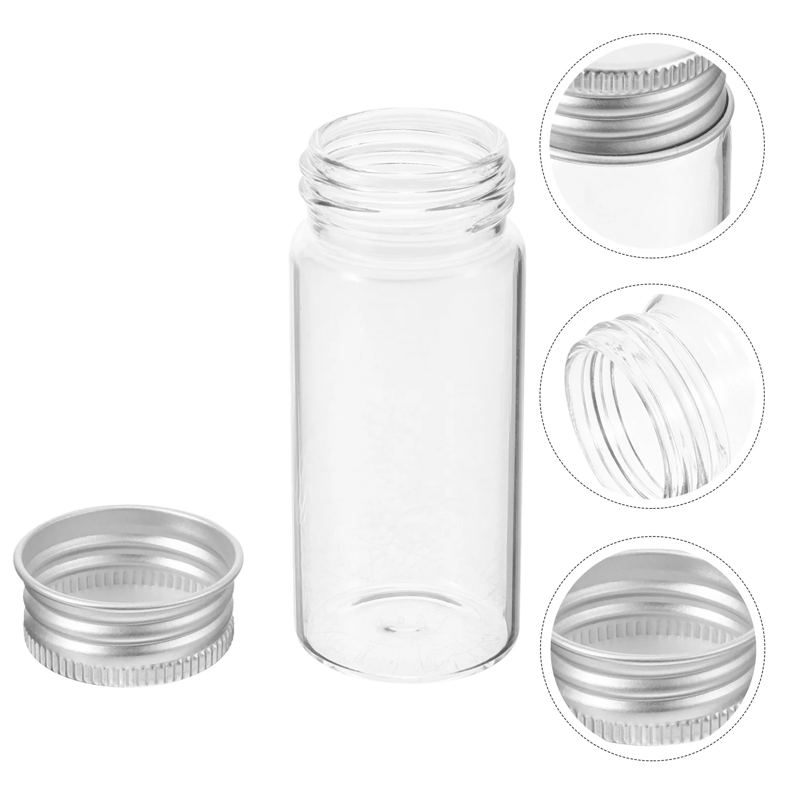 

24Pcs Glass Test Tubes with Caps Sealed Vials for Lab Science Experiments Leakproof Small Sample Storage Clear Transparent 30Ml