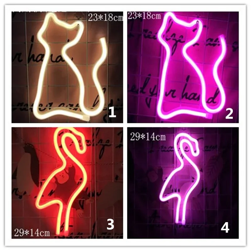 36 Style Led Neon Light Colorful Neon Wall Signs for Holiday Party Wedding Room Home Decor Christmas Gift Battery or USB Powered