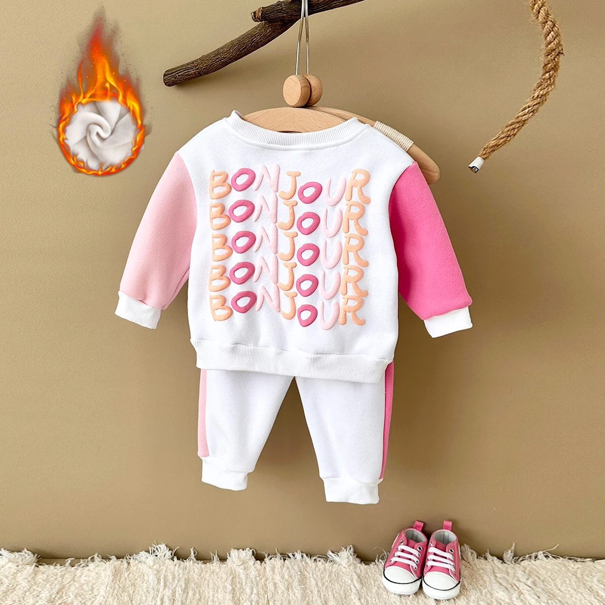 Korean Baby Clothing Set Toddler Baby Girl Infant Outfits Letter Print T-Shirt Tops+ Pants Newborn Baby Boy Clothes Set Autumn