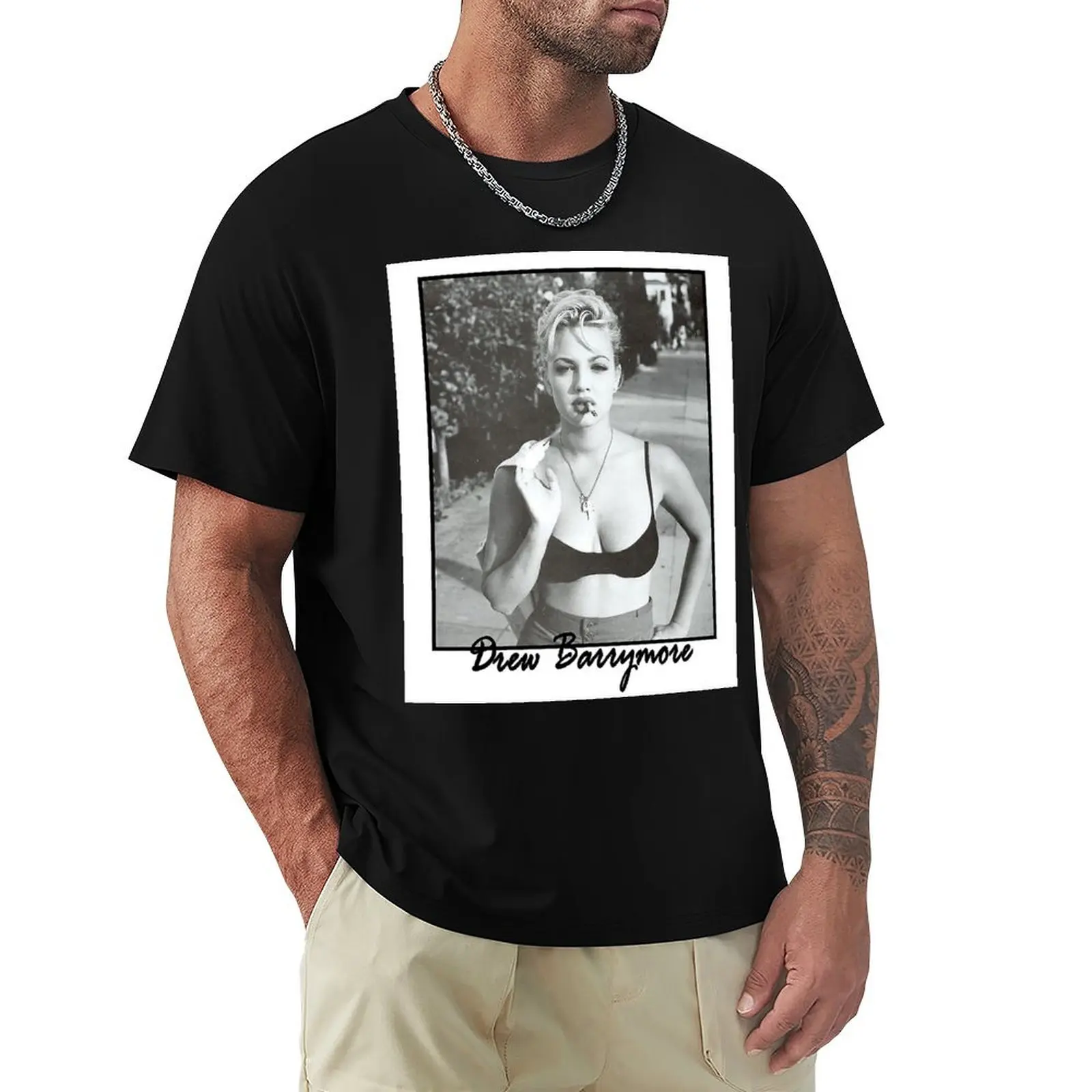 

90's Drew Barrymore T-Shirt quick drying summer clothes t shirts men