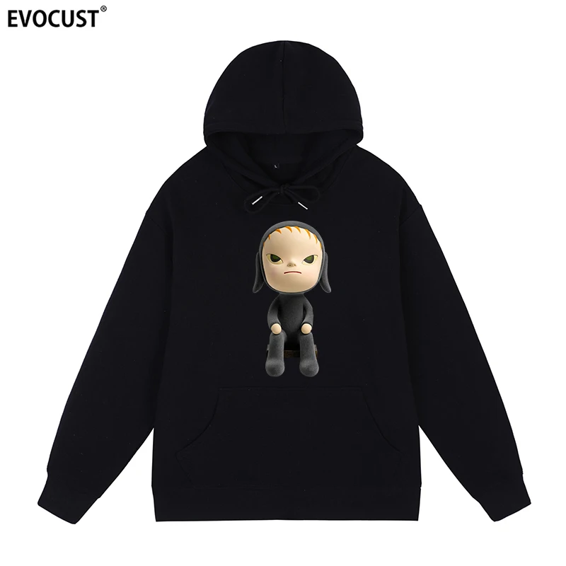 

Yoshitomo Nara Harajuku Hip Hop black Hoodies Sweatshirts men women unisex Cotton