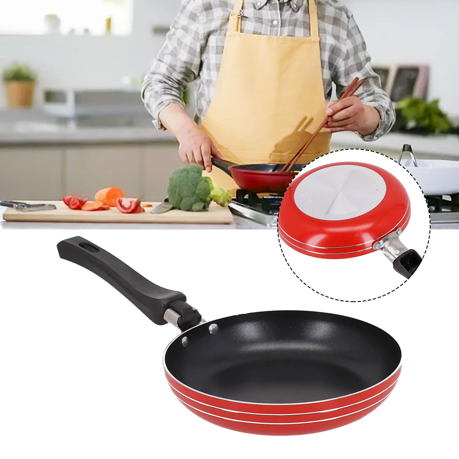 

Сковорода с удобной ручкой 18 см, сковорода из нержавеющей стали, здоровое приготовление пищи, высококачественные материалы, прочная конструкция