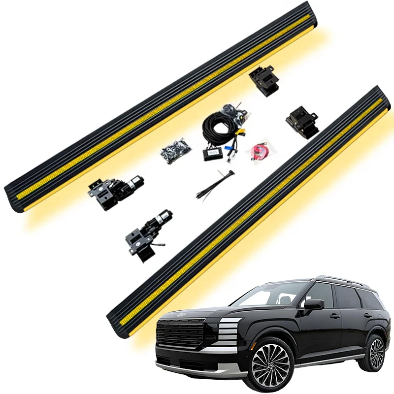 

2026 Новая водонепроницаемая интеллектуальная антизажимная электрическая боковая подножка, двойные фонари для Hyundai Palisade 2025-2026