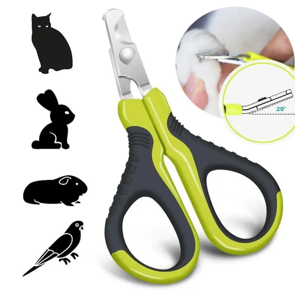 Cortador de Unhas Profissional em Aço Inoxidável Verde para Pets, Pequeno, para Furões