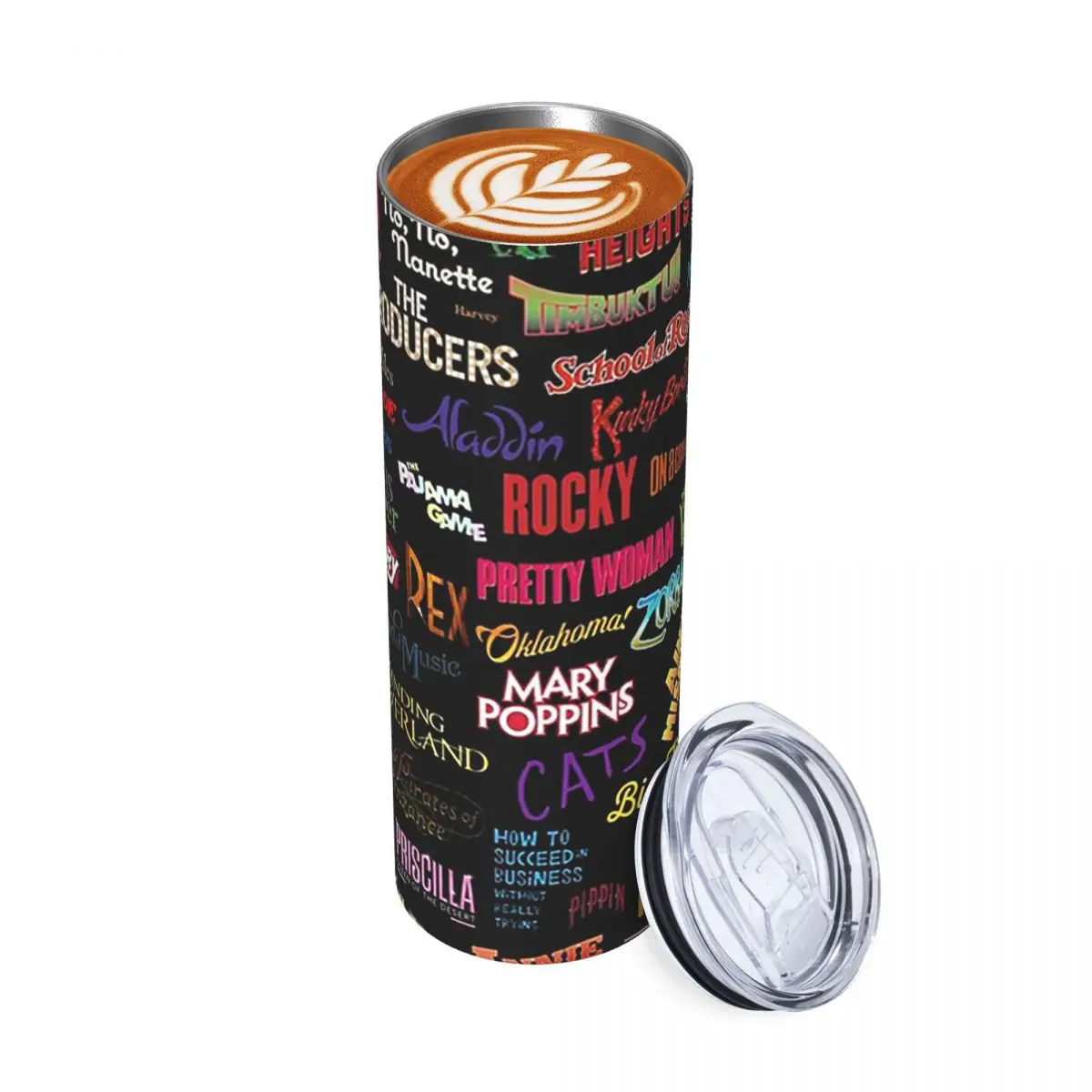

Broadway Musicals Stainless Steel Tumbler Vacuum Insulated Mug Thermal Cold Bottle Straw With Lid 20oz