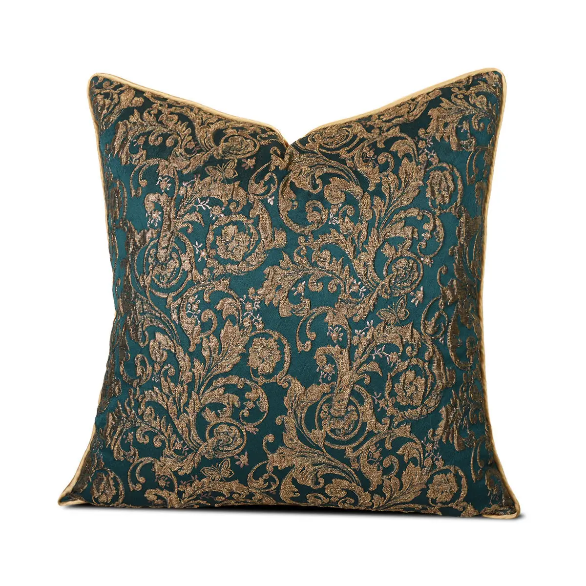 Design Luxury Sofa Cushion Cover Golden Print Green Pillow Covers for Home Hotel Sofa Decoration 30x50 45x45 50x50 60x60cm