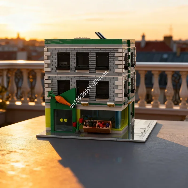 1724pcs MOC Modular Grocery Store Modification Cityed Model Building Toy Blocks DIY Creative Festival Gift Idea Education Brick