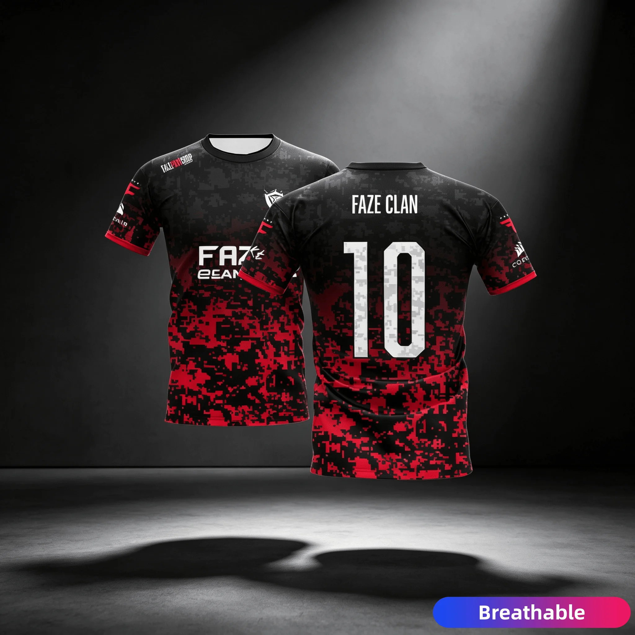 Esports Gaming Team - 2026 Nieuw FaZe Esports Jersey Zwart
