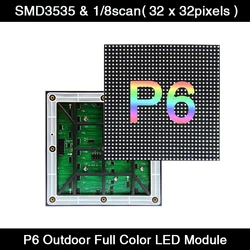 AiminRui P6 светодиодный дисплей для улицы, полноцветный модуль RGB, панель SMD3535, 192*192 мм, рекламная плата, 1/8 сканирования, 32x32 пикселей