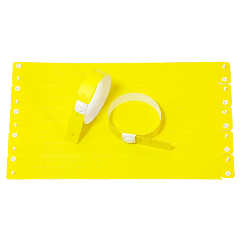 مادة ورقية مركبة يمكن التخلص منها سوار بلاستيكي مخصص، أساور معصم للمهرجانات ذات ألوان عادية، مخصصة للمناسبات، 10 قطع #4