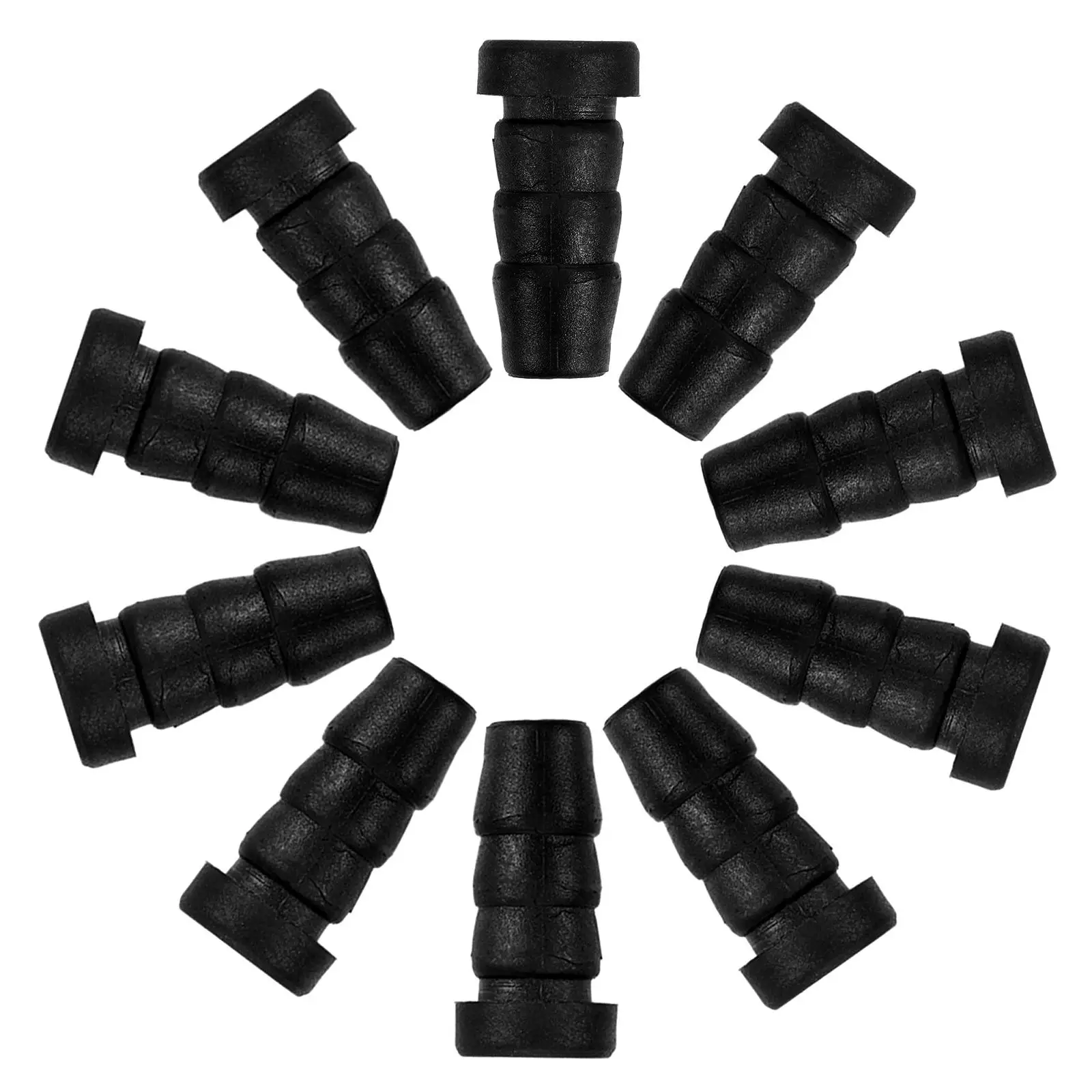 

20 Pcs Black Foot Wheel Covers 14Mm Hole Universal Chair Leg Inserts Sturdy Plastic Floor Protection Glide Caps For Stools