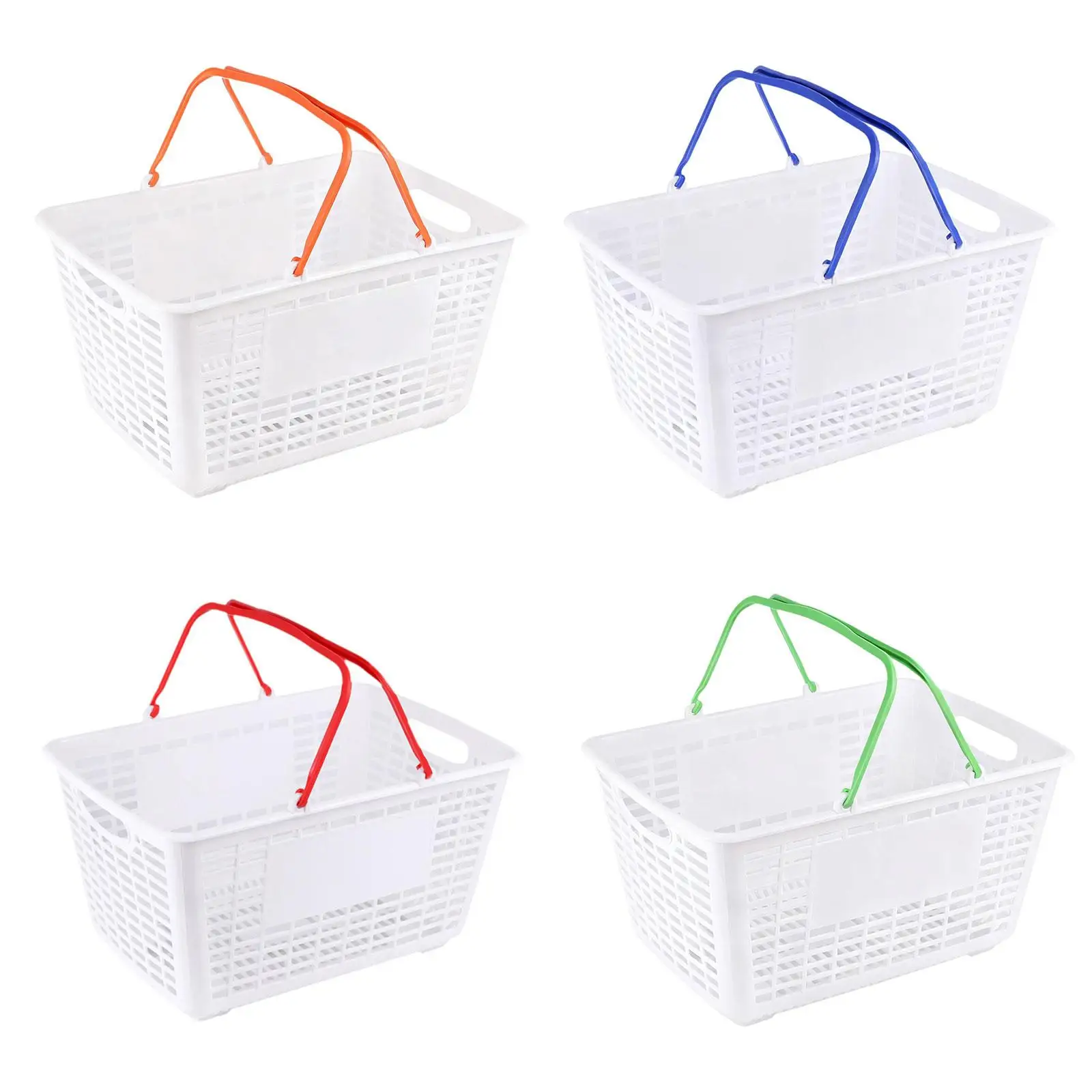 

Shopping Basket Organizer with Handle PP Material Storage Basket for Grocery Convenience Store and Shelf Storage