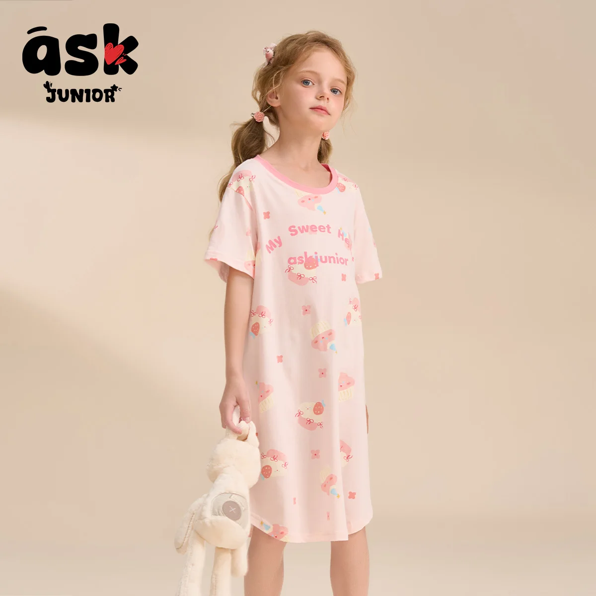 7A ملابس نوم مضادة للبكتيريا للأطفال والفتيات ملابس مكيفة صيفية رقيقة قابلة للتنفس #5