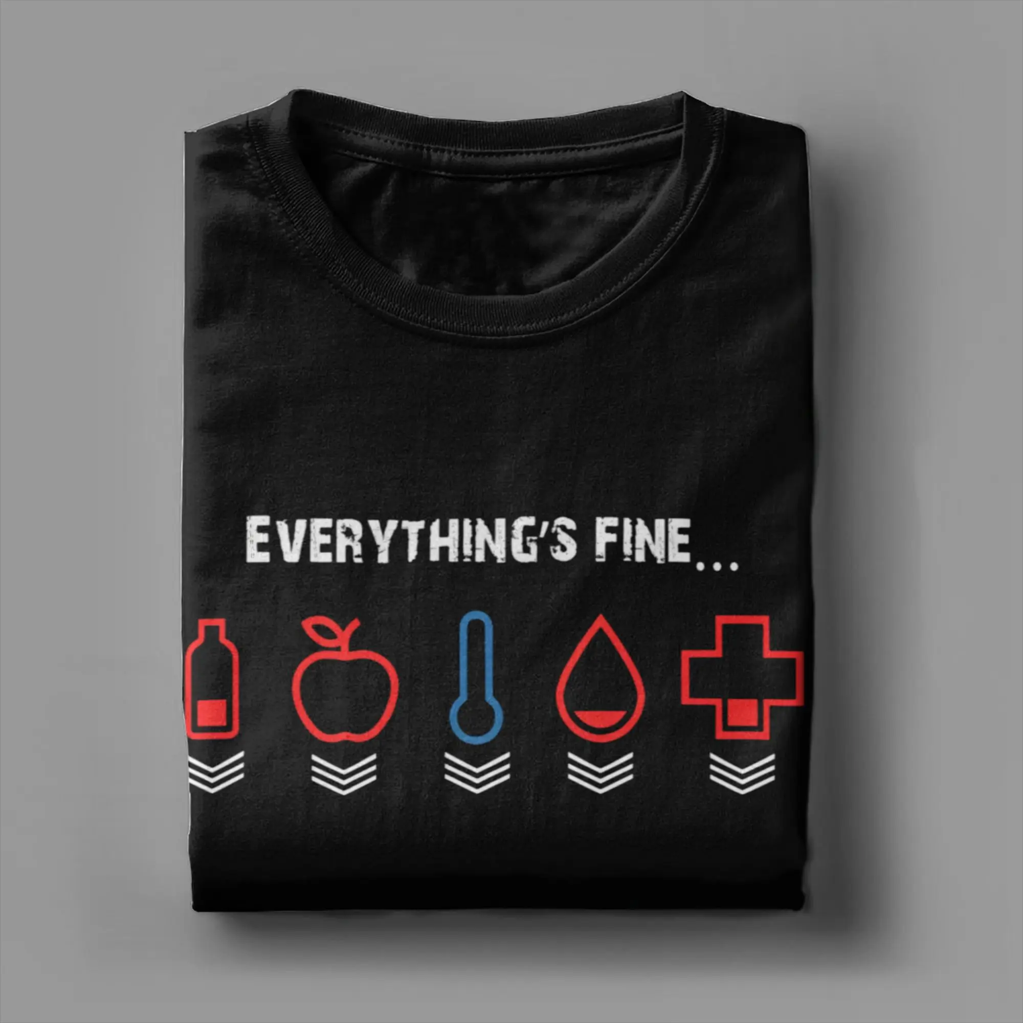 I'm Fine Everything's Fine DayZ Men's T Shirt Shotting Game Novelty Tee Shirt Short Sleeve T-Shirts  Graphic Clothes