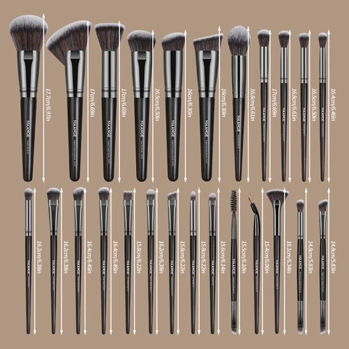 Imagen 2 del producto MAANGE 25 uds caja de regalo profesional Kit de brochas de maquillaje brochas de belleza para ojos y cara para base ocultar sombra de ojos Kit de brochas de contorno