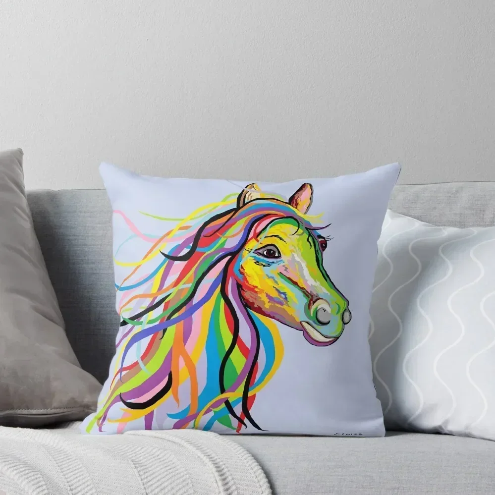 

Horse of a Different Color Throw Pillow Room decorating items Decorative pillow case bed pillows autumn decoration pillow