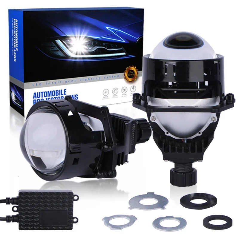 

car projector 3.0 inch bi led laser headlight Universal H7 HB3 H4 car light modified LED headlight laser