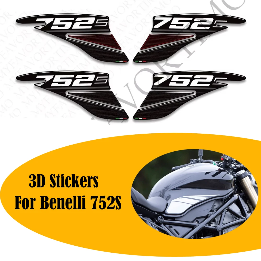 

Motorcycle Protector Tank Pad Side Grips Gas Fuel Oil Kit Knee Stickers Decals For Benelli 752S 752 S 2018 2019 2020 2021 2023