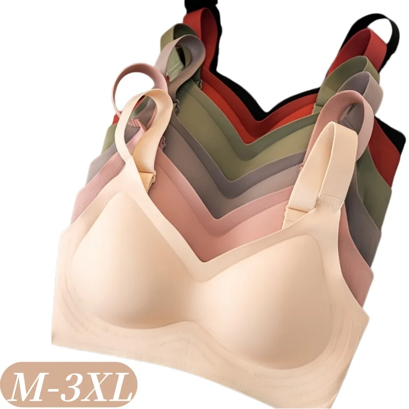 Nahtlose BHs für Damen, gepolsterter Push-up-BH, sexy Dessous, Sport-BH-Oberteile, bügellose Unterwäsche, weiche Komfort-Dessous für Damen, Größen M-3XL