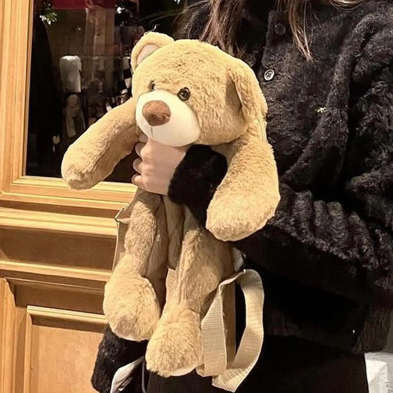 어린이를 위한 조절 가능한 스트랩이 있는 봉제 곰 배낭 경량 봉제 인형