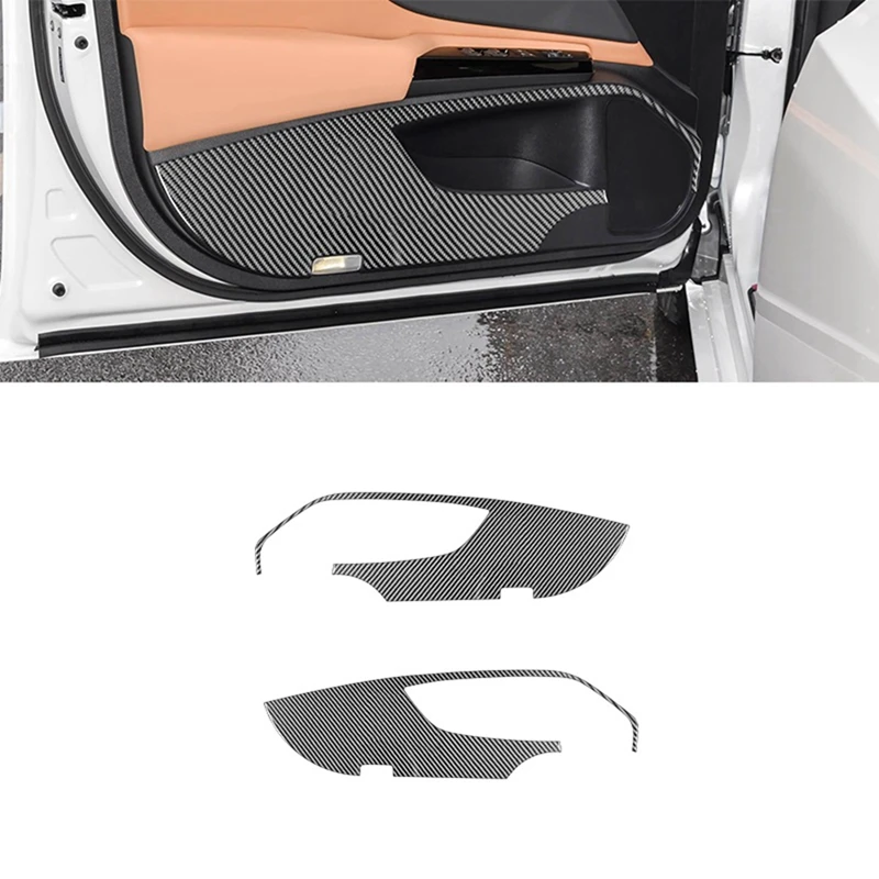Super Sale Carbon Fiber Front Door Anti Kick Cover Trim Protection Mat for Lexus ES 2018-2024 Interior Accessories